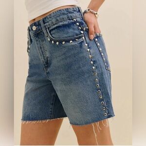 Reformation Raye Mid Rise 6” Jean Shorts Blue - Size 24